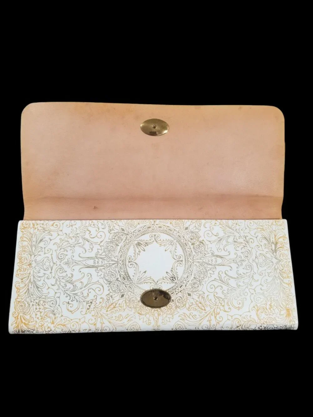 Vintage Evening Bag Embossed Italian Leather Clutch or Special Envelope